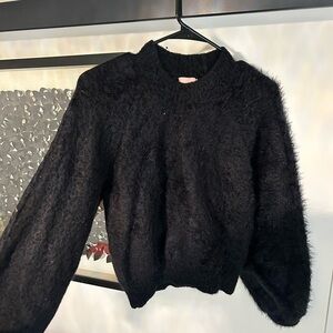 Show Me Your MuMu Black Fuzzy Sweater